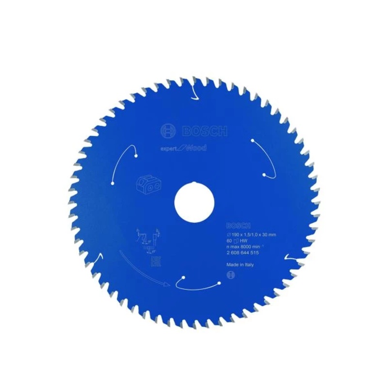 Bosch 2608644515 Circular Saw Blade Expert for Wood 190mm x 30mm x 60 Teeth