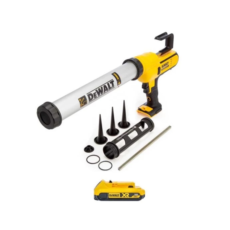 Dewalt DCE581 18V XR Cordless 300-600ml Caulking Gun With 1 x 2.0Ah Battery