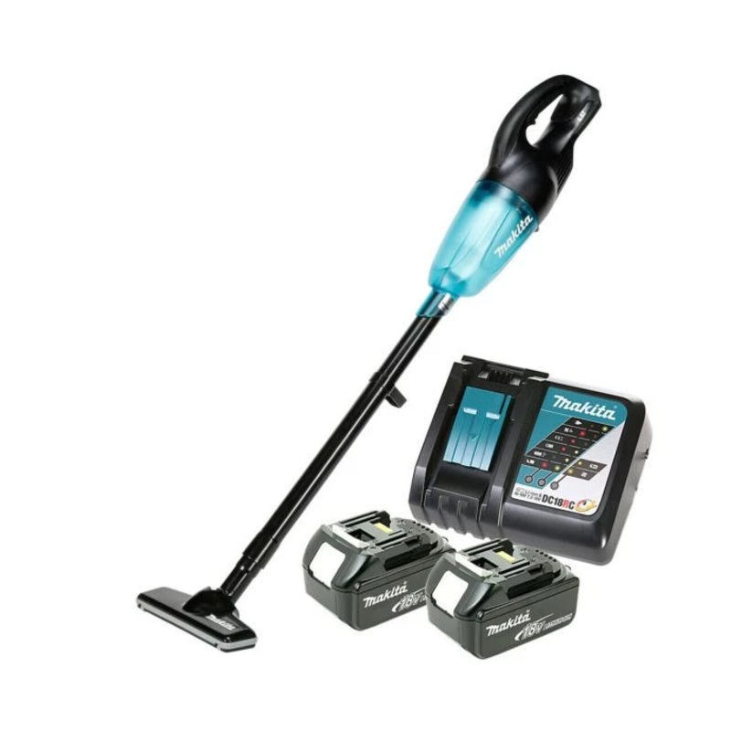 Makita DCL180 18V LXT Cordless Black Vacuum Cleaner With 2 x 4.0Ah Batteries & Charger