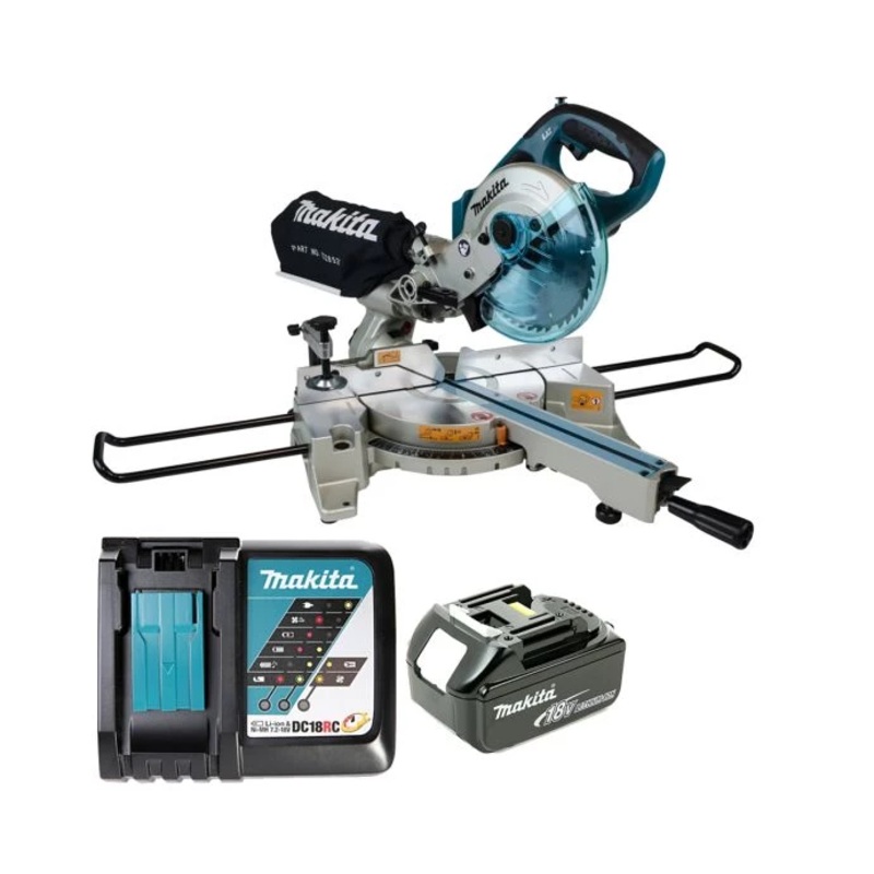 Makita DLS713NZ 18V Cordless 190mm Slide Compound Mitre Saw With 1 x 3.0Ah Battery & Charger