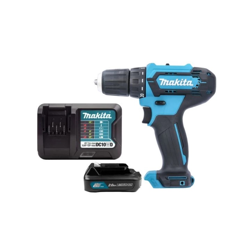 Makita Driver Drill DF333DZ 12V Max CXT Cordless 3/8″ 2-Speed Max 30Nm With 1 x 2.0Ah Battery & Charger
