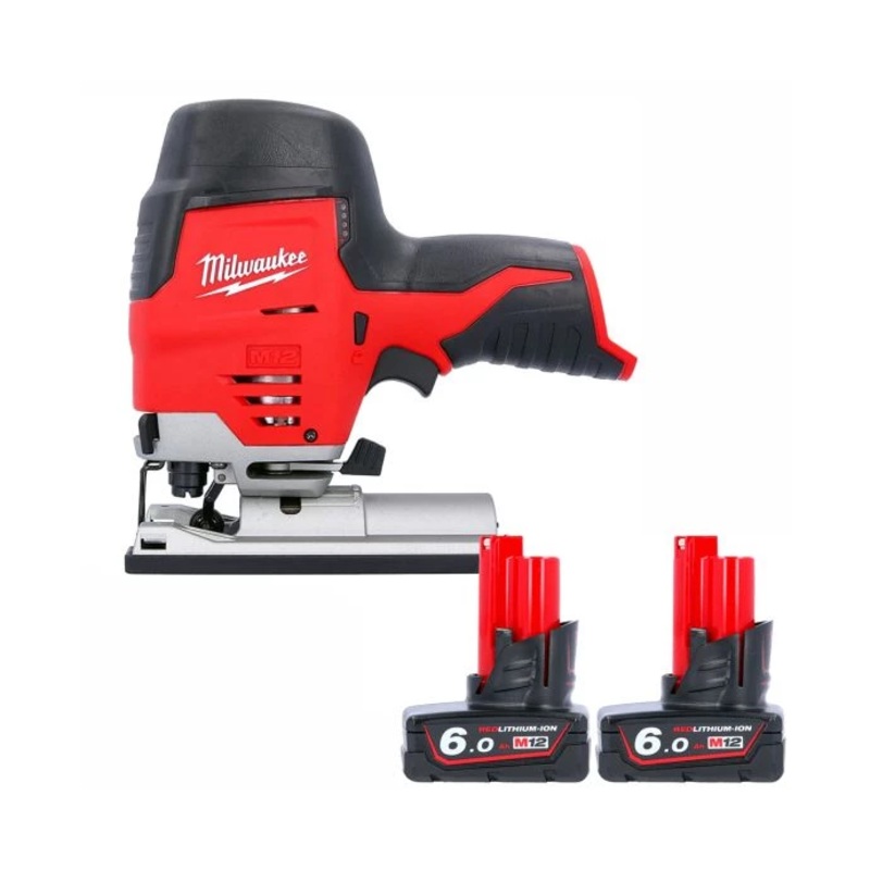 Milwaukee M12JS 12V Cordless Jigsaw With 2 x 6.0Ah Batteries