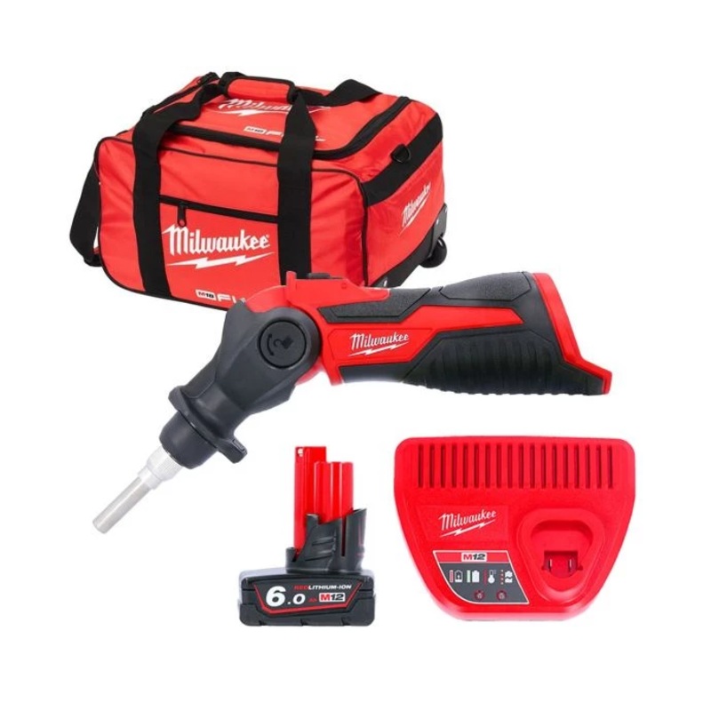 Milwaukee M12SI M12 12V Soldering Iron With 1 x 6.0Ah Battery, Charger & Tool Bag