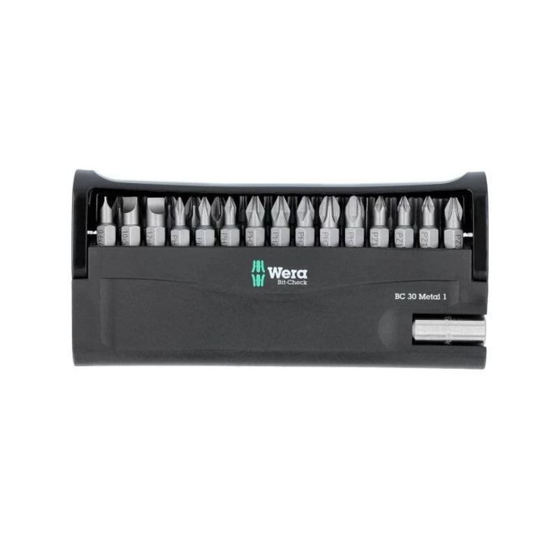 Wera WER057434 Bit-Check Metal PZ / PH / TX / SL / Hex Bit Set 30 Piece