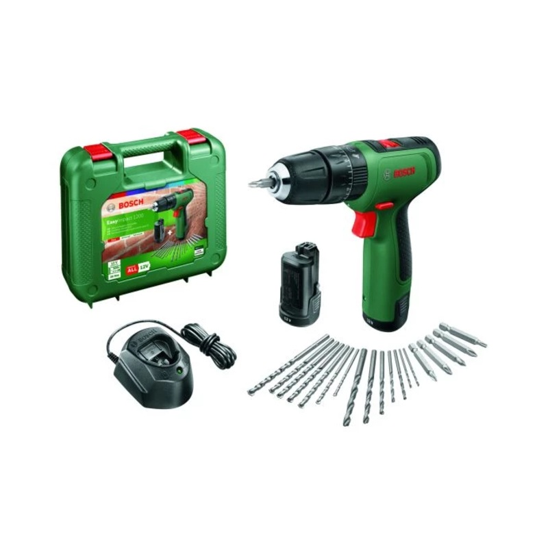 Bosch 06039D3171 12V EasyImpact 1200 Cordless Combi Drill With 2 x 1.5Ah Batteries, Charger & Case