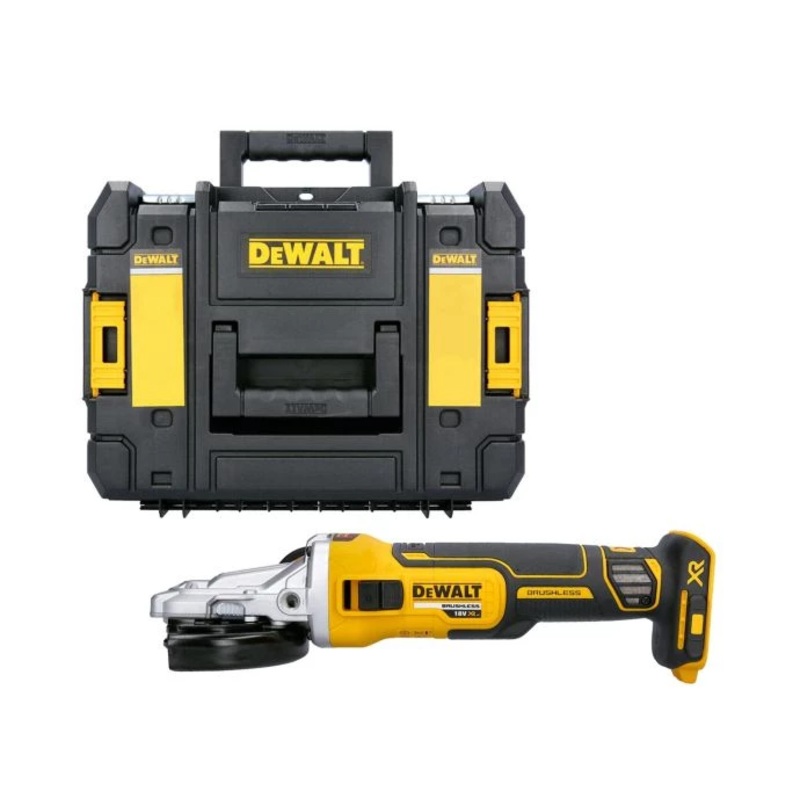 DeWalt DCG405FN 18V XR Brushless 125mm Flathead Angle Grinder With DWST1-70703 T-Stack II Case