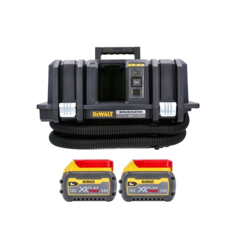 DeWalt DCV586MN 54V XR Cordless FlexVolt M-Class Dust Extractor With 2 x 6.0Ah Batteries