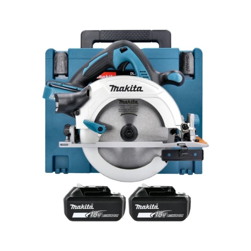 Makita Circular Saw DHS710Z 18V/36V LXT 190mm Cordless Robust Wood Cutting Saw With 2 x 5.0Ah Batteries & Case