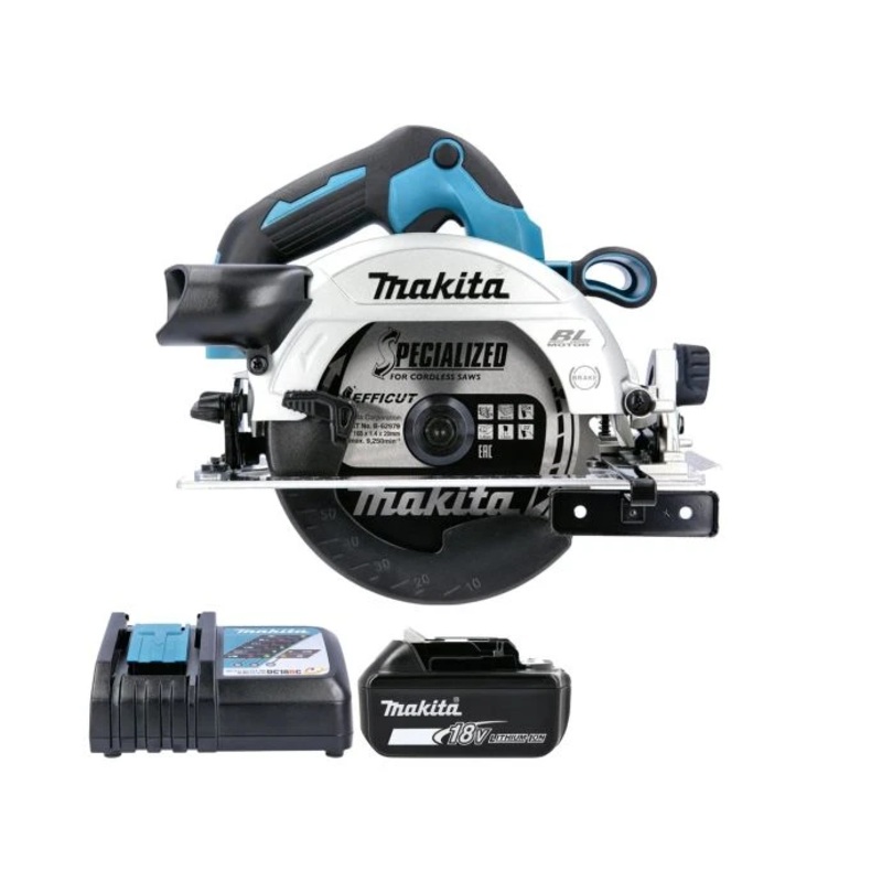 Makita DHS660Z 18V LXT 165mm Cordless Brushless Wood Cutting Saw Circular Saw With 1 x 5.0Ah Battery & Charger