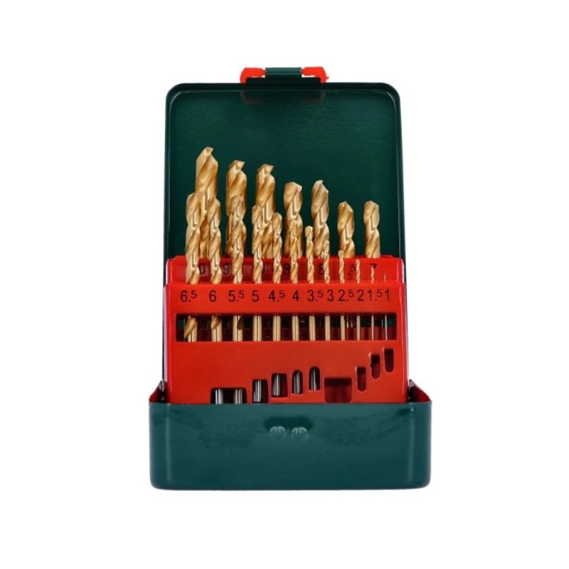Metabo 627156000 HSS-TIN Twist Drills Green Set of 19 Pieces