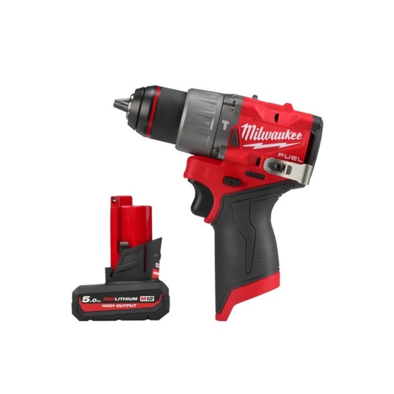 Milwaukee M12FPD2 12V Cordless FUEL New GEN Combi Drill With 1 x 5.0Ah Battery