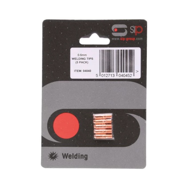 SIP 5x 0.6mm M5 MIG Welding Tip Pack