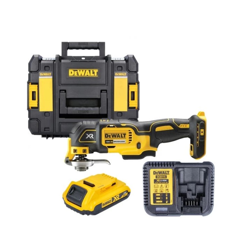 DeWalt DCS356 18V XR Brushless 3 Speed Oscillating Tool With 1 x 2.0Ah Battery, Charger & Case