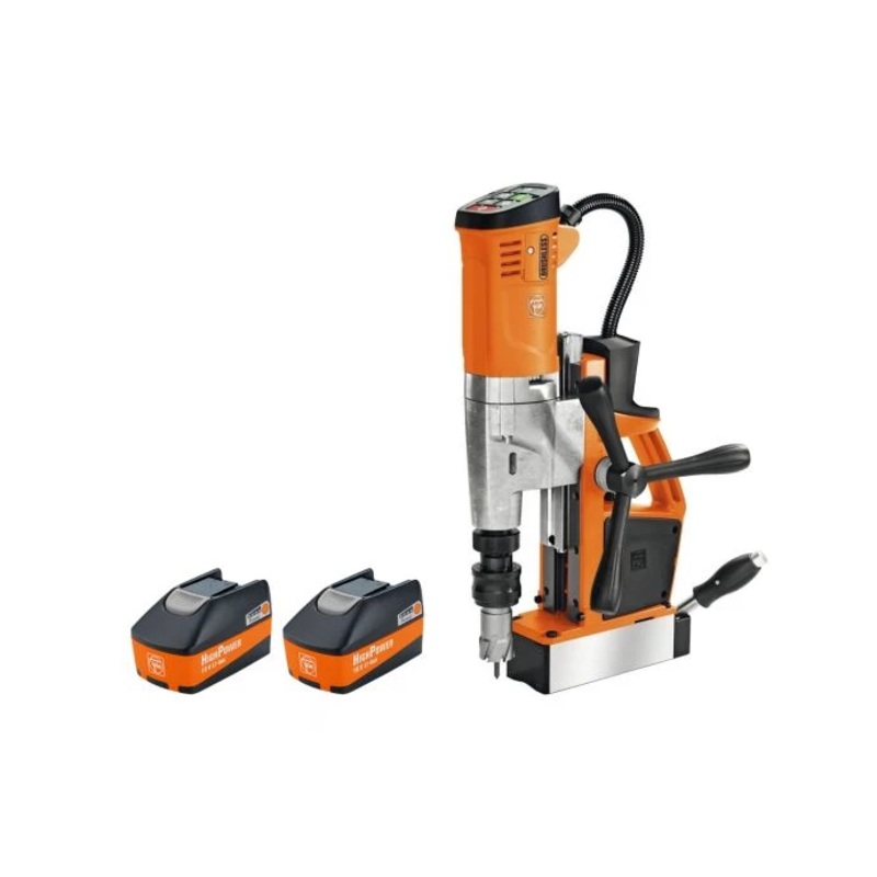 Fein AKBU 35 PMQW 18V SELECT 35mm Cordless Brushless Mag Drill With 2 x 5.2Ah Batteries