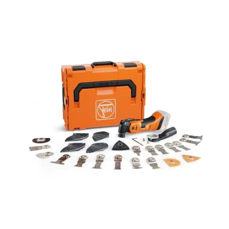 Fein AMM 700 Max Top AS 18V AMPShare Cordless Brushless Oscillating Multi Tool With 60 Piece Accessories in Carry Case – 71293663000