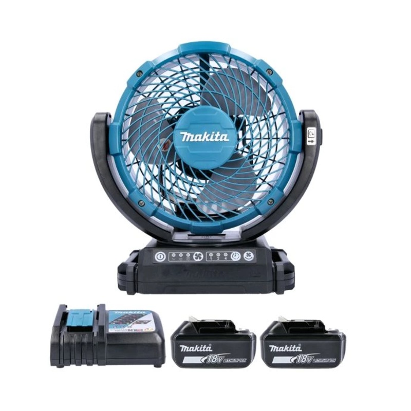 Makita Fan DCF102Z 14.4V/18V LXT Cordless/AC With 2 x 5.0Ah Batteries & Charger