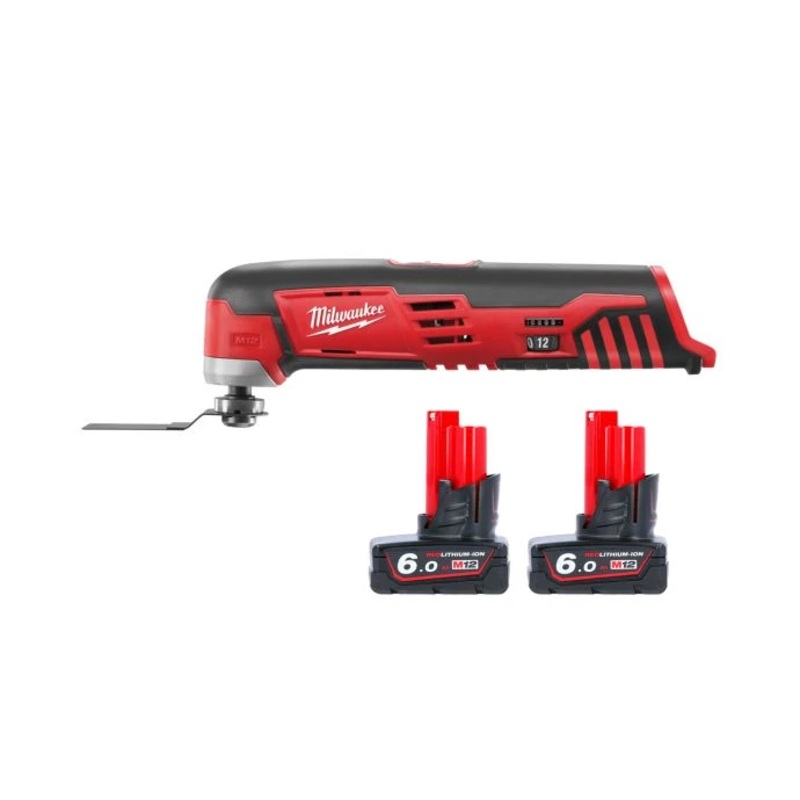 Milwaukee C12MT 12V M12 Cordless Oscillating Multi Tool With 2 x 6.0Ah Batteries