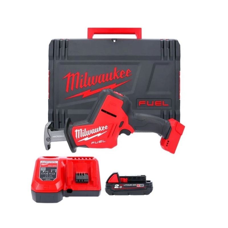Milwaukee M18FHZ KIT23 18V Fuel Hackzall Reciprocating Saw With 1 x 2.0Ah Battery, Charger & Carry Case
