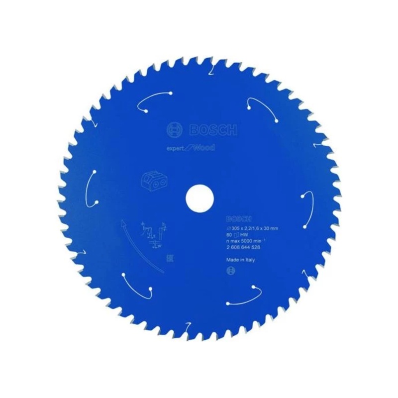 Bosch 2608644528 Expert for Wood Circular Saw Blade for Cordless Saws 305mm x 2.2/1.6 x 30mm 60 Teeth