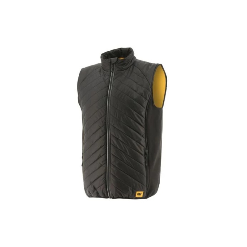 Caterpillar Trades Hybrid Body Warmer – Size: L Colour: Black/Yellow