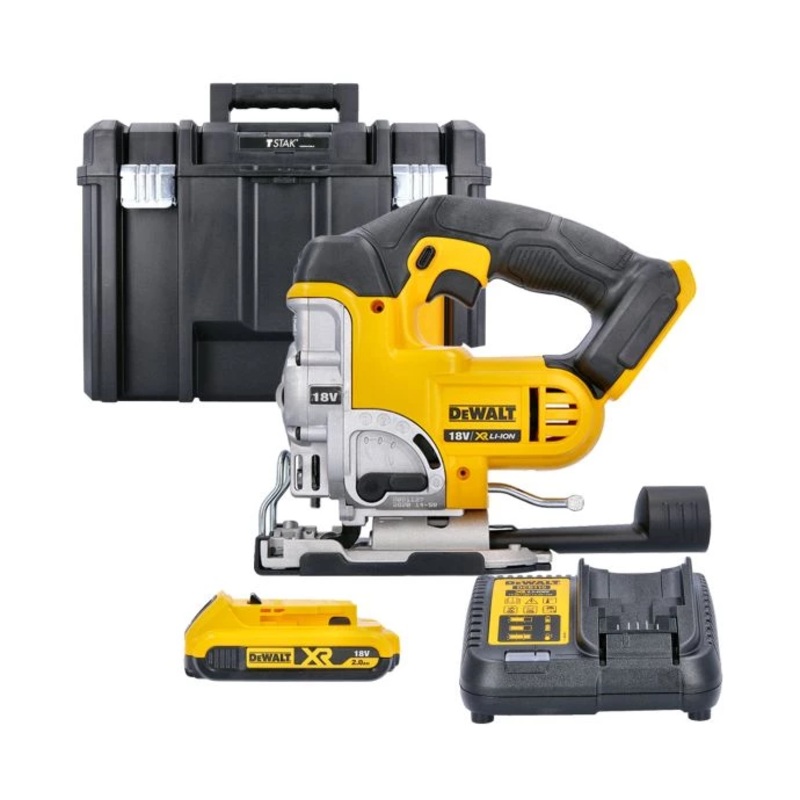 DeWalt DCS331 18V XR Li-Ion Cordless Jigsaw With 1 x 2.0Ah Battery, Charger & Case