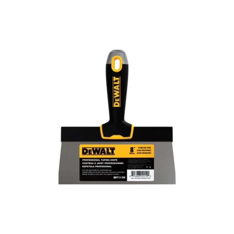 DeWalt DDW2134 200mm / 8″ Stainless Steel Taping Knife with Soft Grip Handle