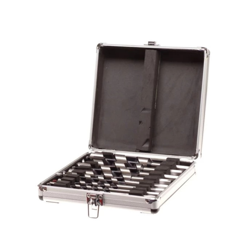 Faithfull FAICASET8 6 – 25mm 8 Piece Combination Wood Auger Bit Set in Aluminium Case