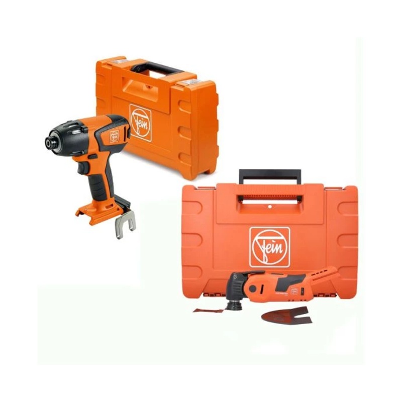 Fein AMM700 Max 18V Starlock Multi-Tool & ASCD 18-200 W4 Impact Driver With Case