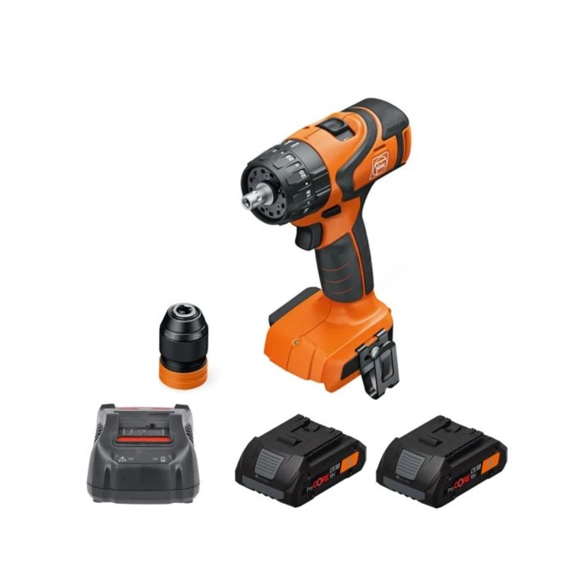 Fein ASB 18 Q AS Brushless 2 Speed Combi Drill With 2 x 4Ah Batteries & Charger