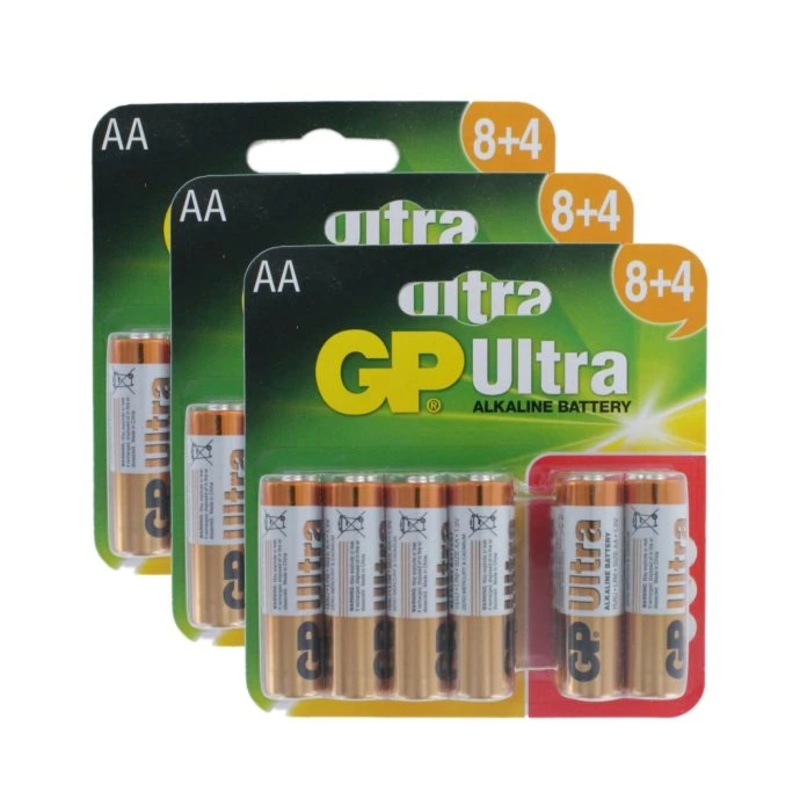 GP AA Plus Ultra Alkaline 1.5V Long Lasting Batteries Pack of 36 for LR6, MN1500, MIGNON