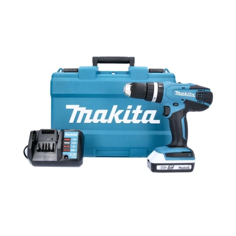 Makita Combi Drill HP457DW 18V G-Series Cordless Keyless Chuck 2-Speed Max 42Nm With 1 x 1.5Ah Battery, Charger & Carry Case
