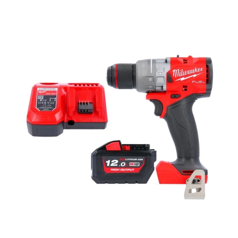 Milwaukee M18FPD3 18V FUEL Cordless Combi Drill With 1 x 12.0Ah Battery & Charger