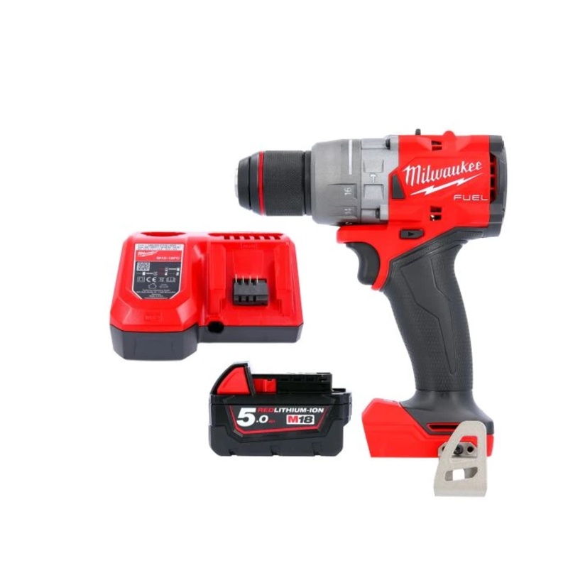 Milwaukee M18FPD3 18V FUEL Cordless Combi Drill With 1 x 5.0Ah Battery & Charger