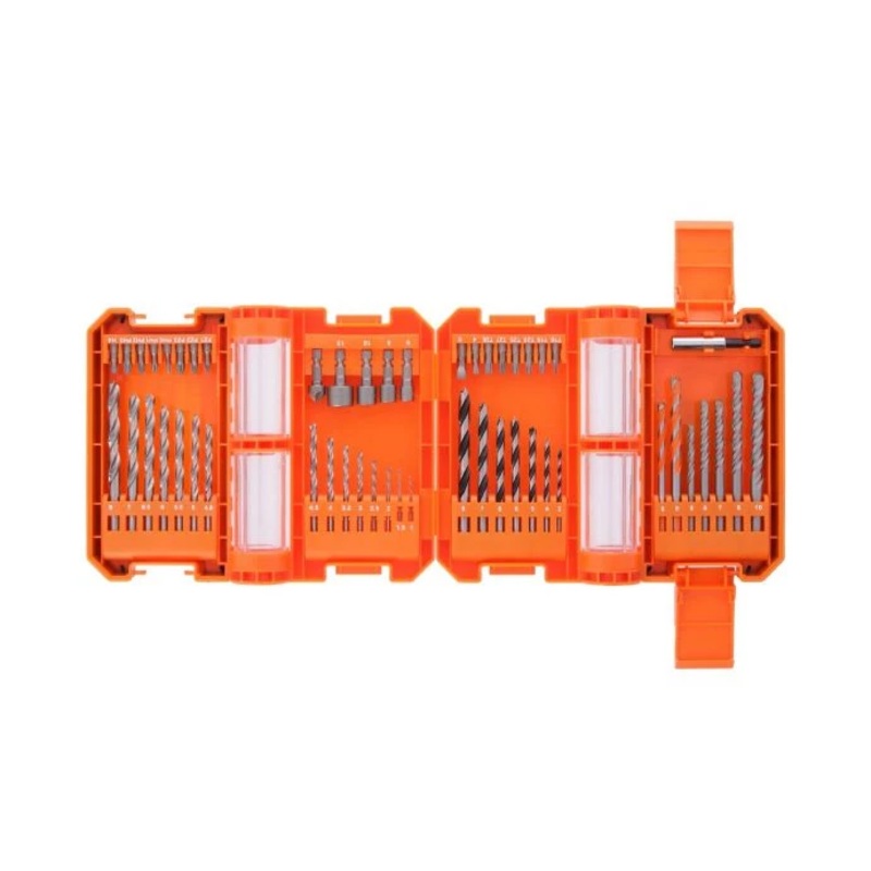 WellCut 51 Piece Screwdriver & Drill Wood Masonry HSS Ceramic Compact Bit Set