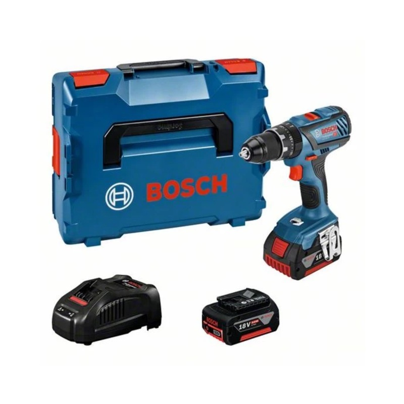 Bosch GSB 18V-28 18V Combi + 2x 5Ah Batt. Charger,Case