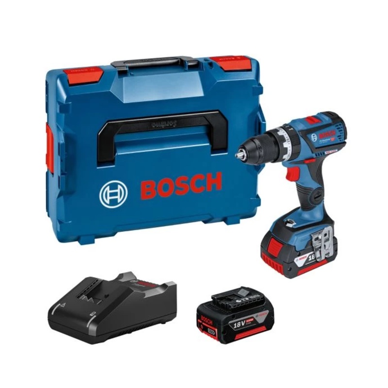 Bosch GSB 18V-60 BL Combi + 2x 5Ah Batt. Charger,Case