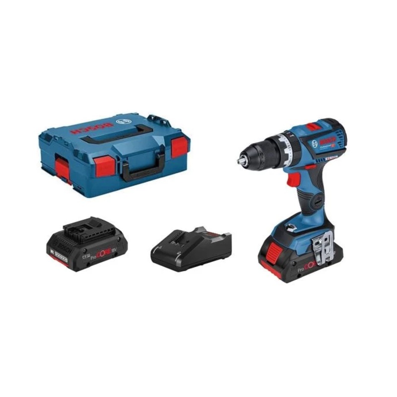 Bosch GSB 18V-60 C Bl Combi 2x 4Ah Batt. Charger,Case