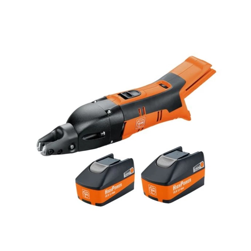 Fein ABSS 18 1.6 E 18V Cordless Slitting Shears With 2 x 5.2Ah Batteries