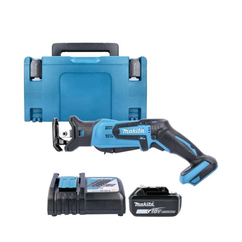Makita DJR185 18V Li-ion Cordless Mini Reciprocating Saw With 1 x 4.0Ah Battery, Charger & Case