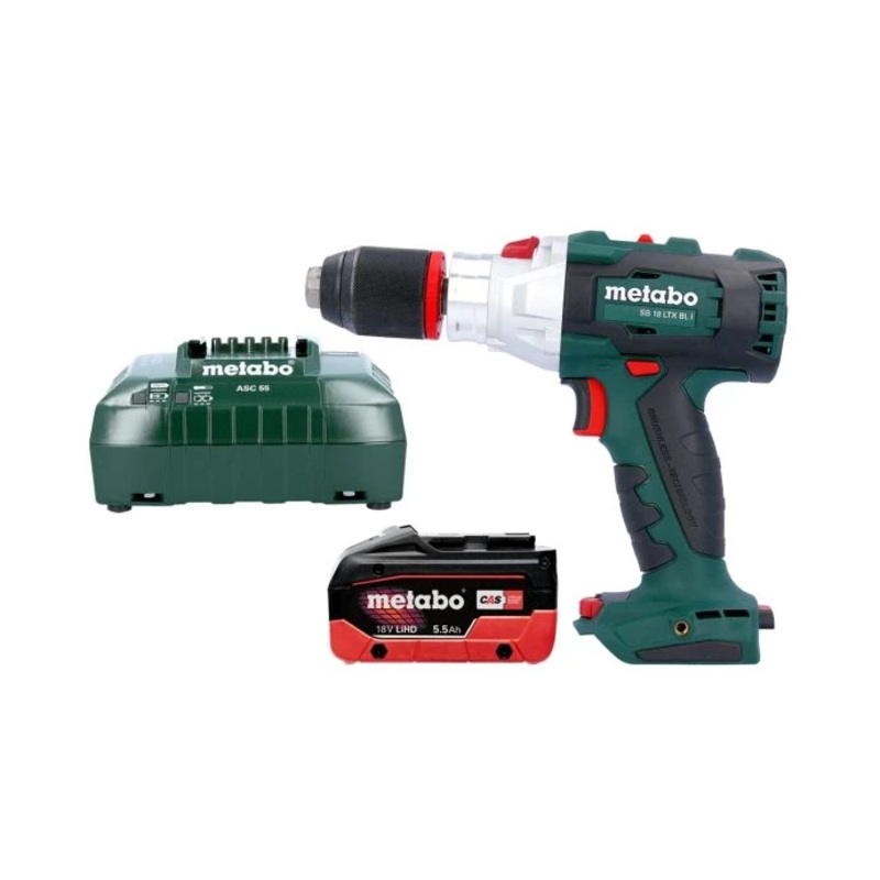 Metabo SB18 LTX 18V Brushless Impulse Cordless Combi Hammer Drill With 1 x 5.5Ah Battery & Charger
