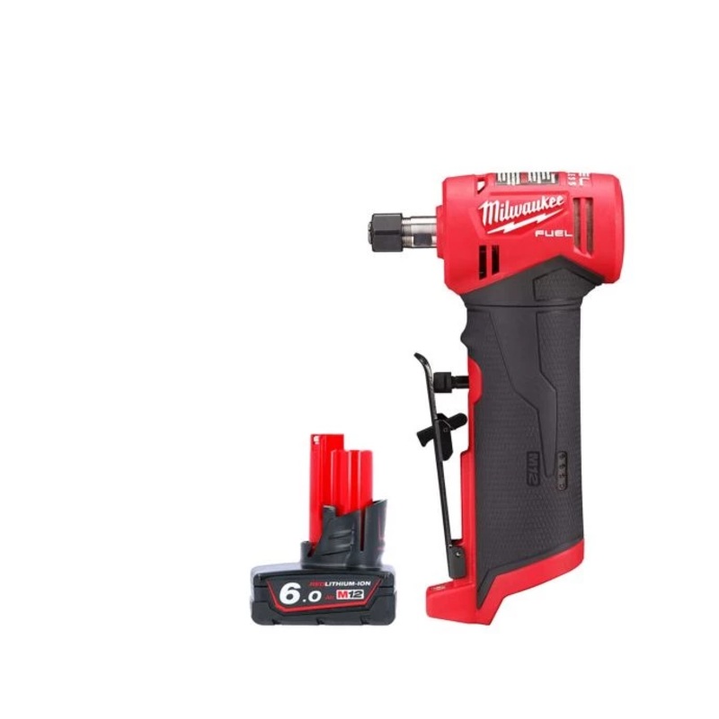 Milwaukee M12FDGA 12V Cordless Fuel Angled Die Grinder With 1 x 6.0Ah Battery
