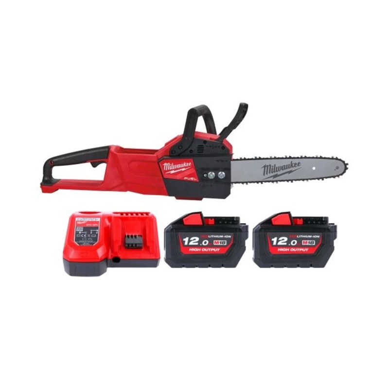 Milwaukee M18FCHSC 18V FUEL Compact Chainsaw With 2 x 12.0Ah Batteries  & Charger