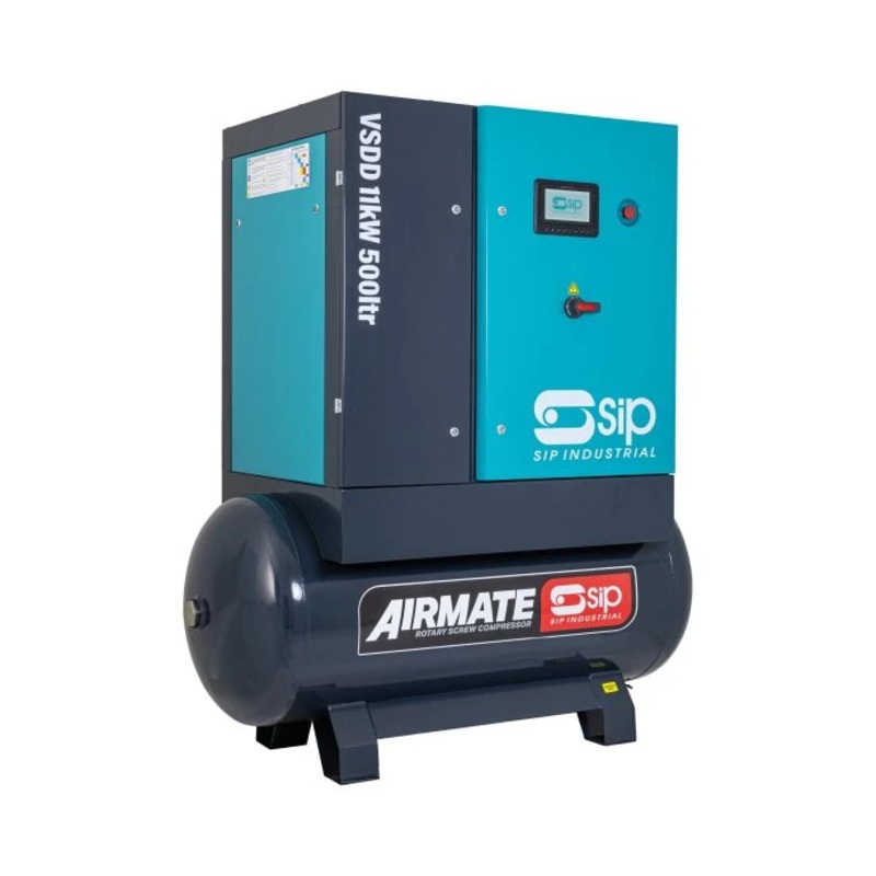 SIP VSDD 11kW 10bar 500ltr 400v Rotary Screw Compressor