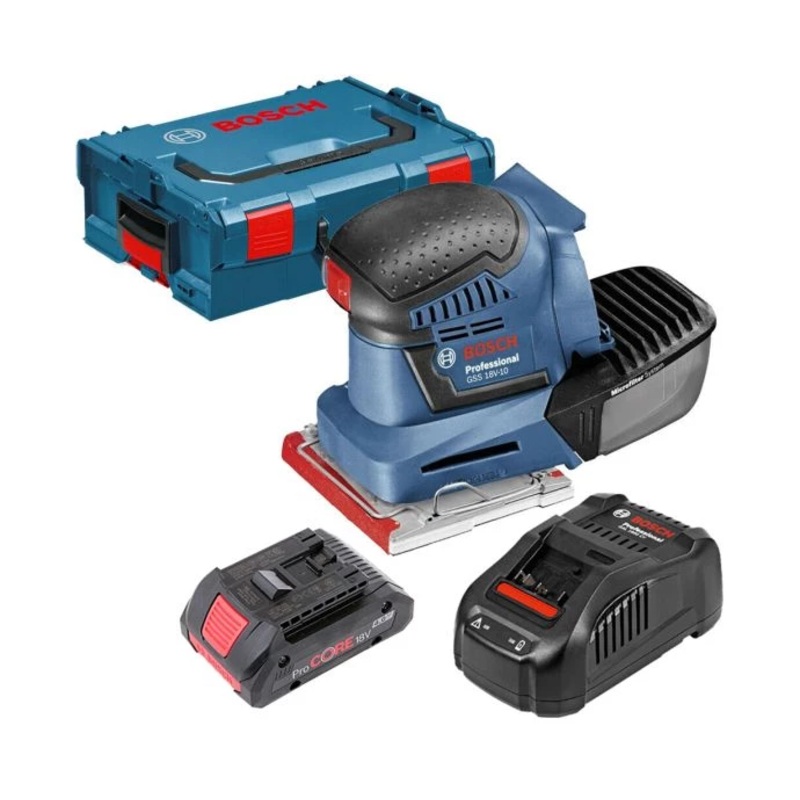Bosch GSS 18V-10 18V Sander + 1x 4Ah Battery, Charger & Case