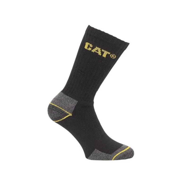 Caterpillar Crew Work Sock 3 Pair Pack – Size: 6-11 Colour: Black