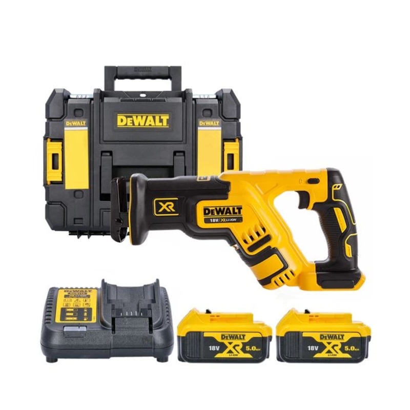 DeWalt DCS367 18V Compact Brushless Reciprocating Saw With 2 x 5.0Ah Batteries, Charger & TSTAK II Case
