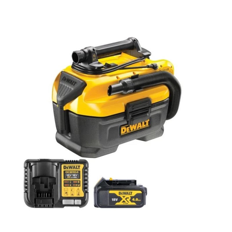 DeWalt DCV584 18V/54V XR 7 Litre L-Class Wet & Dry Vacuum Cleaner With 1 x 4.0Ah Battery & Charger