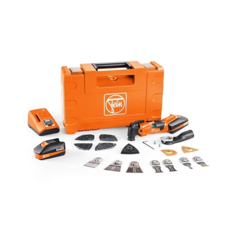 Fein AMM 500 Plus TOP 18V Oscillating Multi-Tool With Accessories, 2 x 3Ah Batteries, Charger & Carry Case