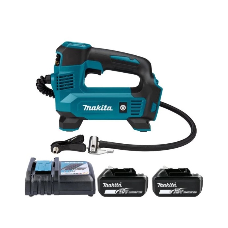 Makita DMP180Z 18V LXT Cordless 8.3Mbar, 12L/min Type Inflator With 2 x 3.0Ah Batteries & Charger