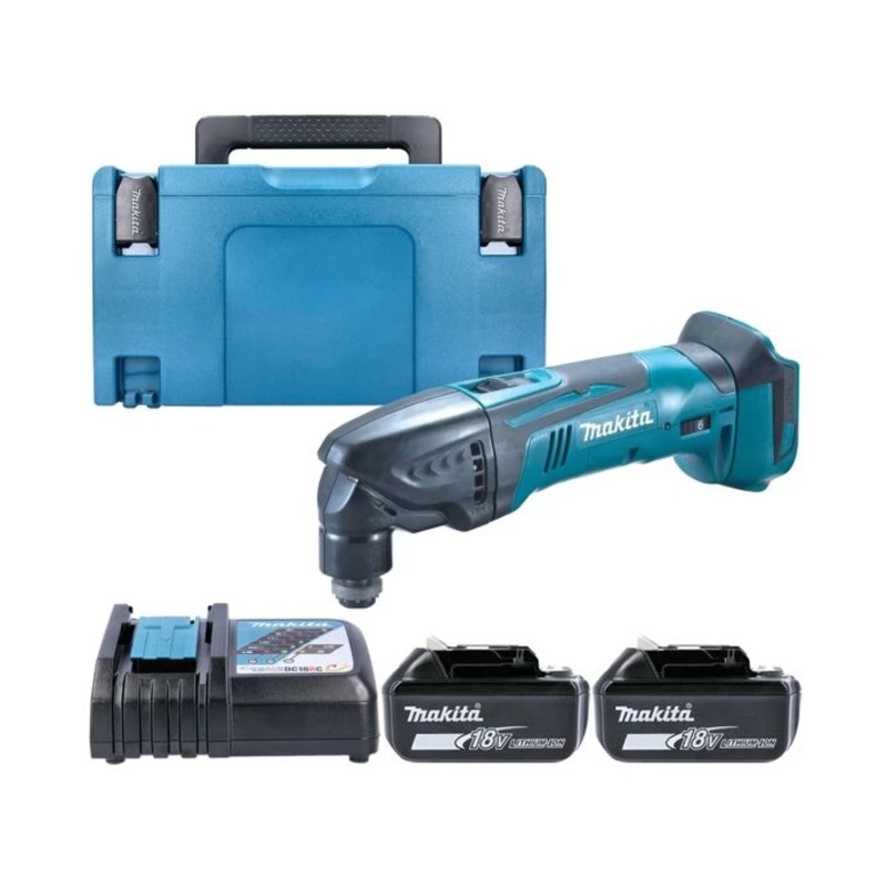 Makita Multi Tool DTM50Z 18V LXT Cordless Oscillating With 2 x 6.0Ah Batteries, Charger & Case Type 3